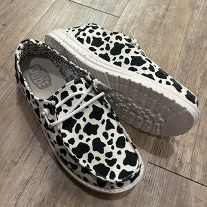 Hey Dude Women’s Cow Print Sneakers